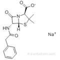Sel de sodium de l&#39;acide 3-thia-1-azabicyclo [3.2.0] heptane-2-carboxylique, 3,3-diméthyl-7-oxo-6 - [(2-phénylacétyl) amino] - (2S, 5R, 6R) - (1: 1) CAS 69-57-8